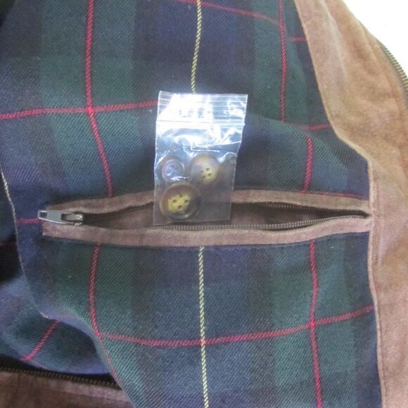 Orvis Mens Size L Brown Leather Jacket Zip Front Coat 54” Chest - Picture 8 of 14